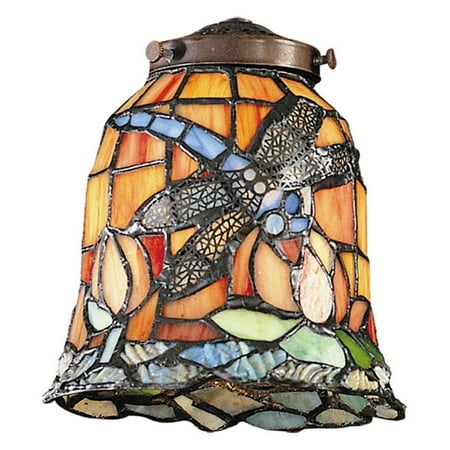 Alabaster Swirl Glass Shades Light - ELK Lighting Mix-N-Match 99-12 Tiffany Dragonfly Glass Shade