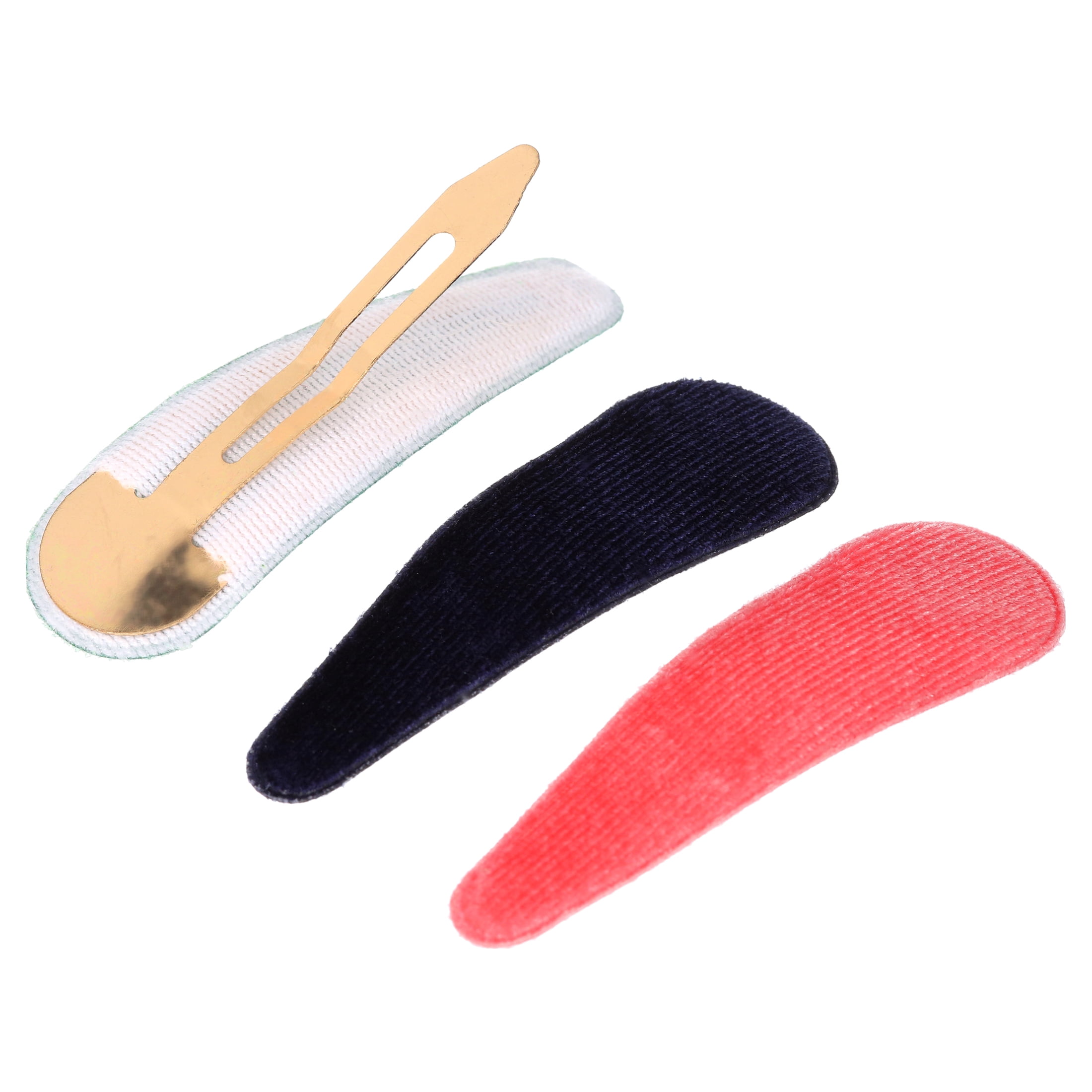 Packed Party “Snapped Together” Multicolor Large Velvet Hair Snap Clips, 3CT
