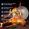 thumbnail image 2 of 3 Piezas Lava Cráneo Rocas Cráneo para Fire Pit Skeleton Fire Pit Heads Halloween Cráneo en Forma de Piedras de Fuego, 2 of 8