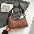thumbnail image 3 of SPEKSEE Women Faux Suede Shoulder Bag with Beads Handles Crescent Handbag Small Tote Bag for Travel Shopping Daily Use, 3 of 18