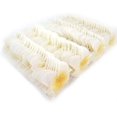 thumbnail image 4 of 100 Pack White Foam Hawaiian Frangipani Artificial Plumeria Flower Petals Cap Ha Happy H, 4 of 4