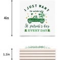 thumbnail image 3 of RYLABLUE Happy St. Patrick's Day Clover Set of 8 Coaster for Drinks, Absorbent Ceramic Stone Coasters Cup Mat with Cork Base for Home Kitchen Room Coffee Table Bar Decor, 3 of 4