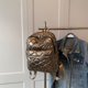 thumbnail image 3 of Mochilas de nailon acolchada a la moda con diseño de rombosescolar grande con cremallera (dorado) Likrtyny Para Estrenar, 3 of 8