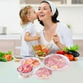 thumbnail image 5 of MICLOZYT 100pcs 15.74" Reusable Elastic Stretch Fresh Keeping Covers,Household Fresh-keeping Food Grade Disposable Cling Film Fresh-keeping Bags,Universal Kitchen Plastic Wrap,Clearance, 5 of 9
