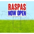 thumbnail image 1 of Raspas Now Open (18" x 24") Yard Sign, Includes Metal Step Stake, 1 of 6
