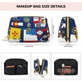 thumbnail image 5 of Gaeub The Map Of United States Printed Travel Cosmetic Bag,Makeup Bag, Large Capacity Toiletry Bag for Women, Portable Pouch Make Up Organizer with Zipper and Divider, 5 of 8