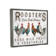 thumbnail image 3 of Stupell Rustic Roosters Farm Fresh Produce Animals & Insects Painting Gray Floater Framed Art Print Wall Art, 3 of 6
