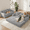 Gray, variant on 72" Corduroy Convertible Sleeper Sofa Bedwith Cup Holders & Pillows, 2-in-1 Folding Lounge Couch, No Assembly Space-Saving Sofa Bed for Living Room