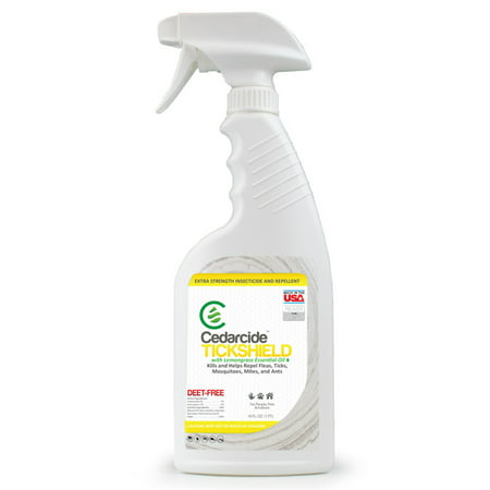 Cedarcide Tickshield with Lemongrass Biting Insect Spray (Pint) Kills and Repels Fleas, Ticks, Ants, Mites, and (Best Lotion For Mosquito Bites)