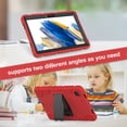 thumbnail image 3 of XYX Case for Samsung Galaxy Tab A8 10.5 inch (SM-X200/SM-X205), Dual Layer Slim Heavy Shockproof Rugged Protective Cover Case with Kickstand (Red Black), 3 of 7