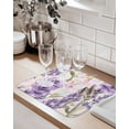 thumbnail image 5 of Dish Drying Mat for Kitchen Countertop, Purple Flowers Absorbent Microfiber Dish Mat Reversible Quick Dry Non Slip Draining Mat Kitchen Drying Pad for Dishes, Utensils 18x24 Inch Purple Theme, 5 of 5