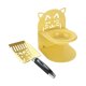thumbnail image 1 of Pala para arena de gatos, cuenco elevado para gatos, suministros resistentes para el hogar, tamiz para gatitos Amarillo, 1 of 9