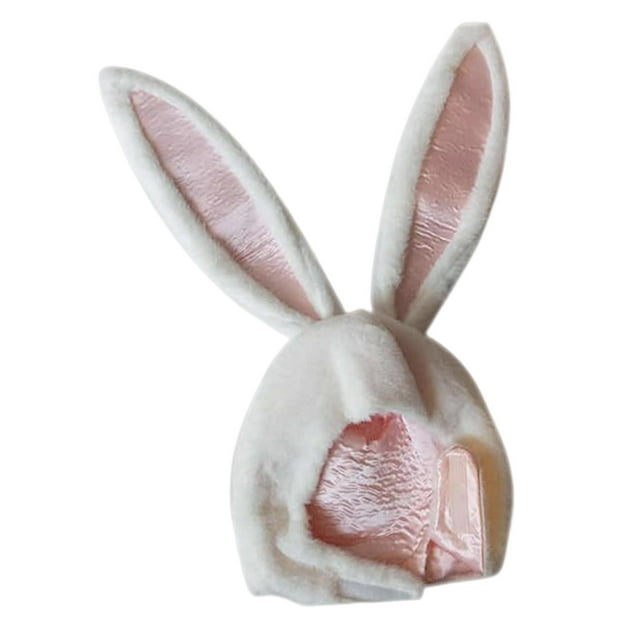 Sombrero de orejas de conejo suave jinwen para mujer y niña Blanco