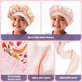 thumbnail image 2 of Lolalet 2 uds Gorros para niños para niñas Gorro de Seda Reversible para Dormir Gorro de satén con Banda elástica Ancha - Fruta y Flor, 2 of 5