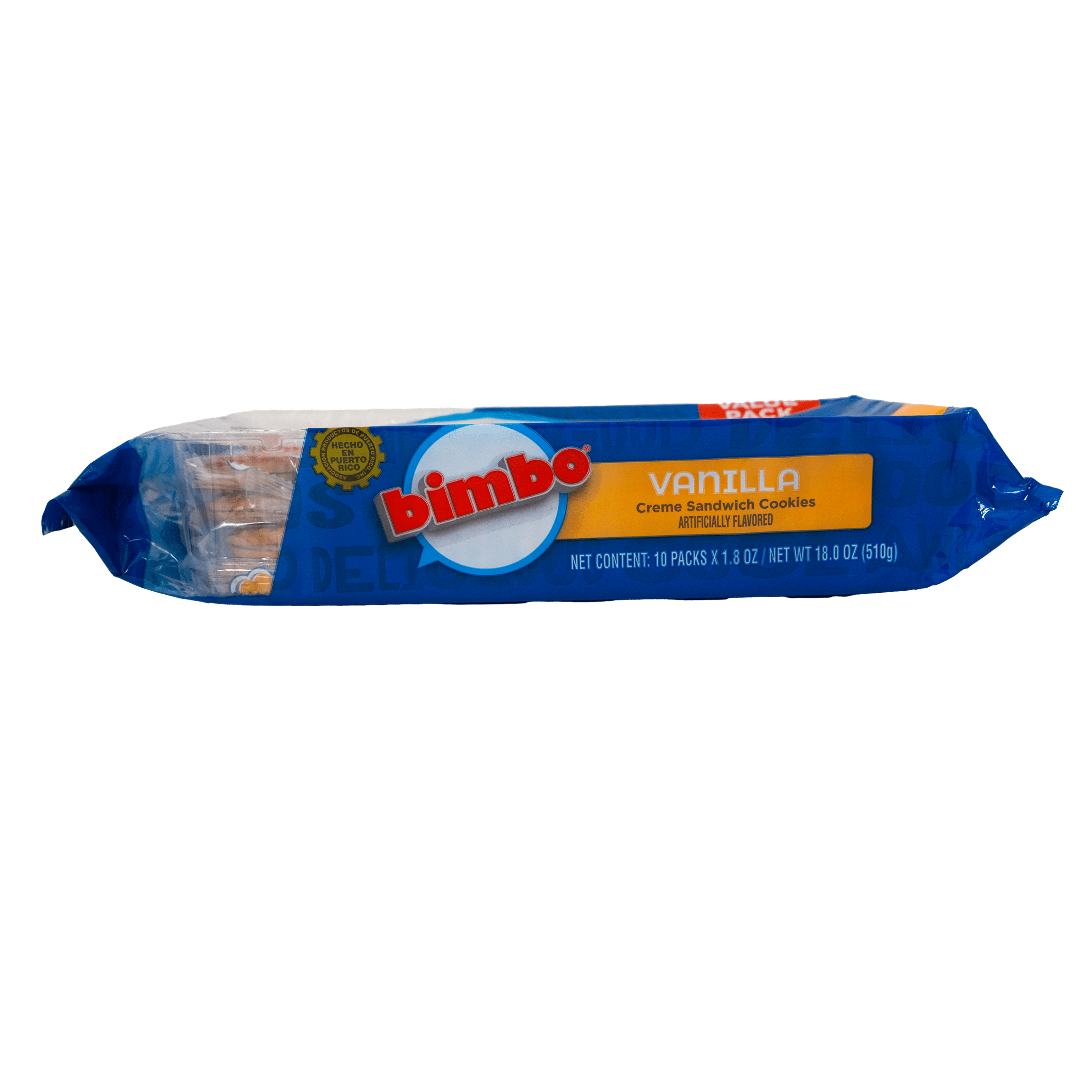 Bimbo Crème Baked Sandwich Cookies Vanilla, Multipack, 1.8 oz, 10 Count