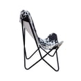thumbnail image 3 of Carolina Monroe Butterfly Chair in BlackFrame in Black/White Hair, 3 of 8
