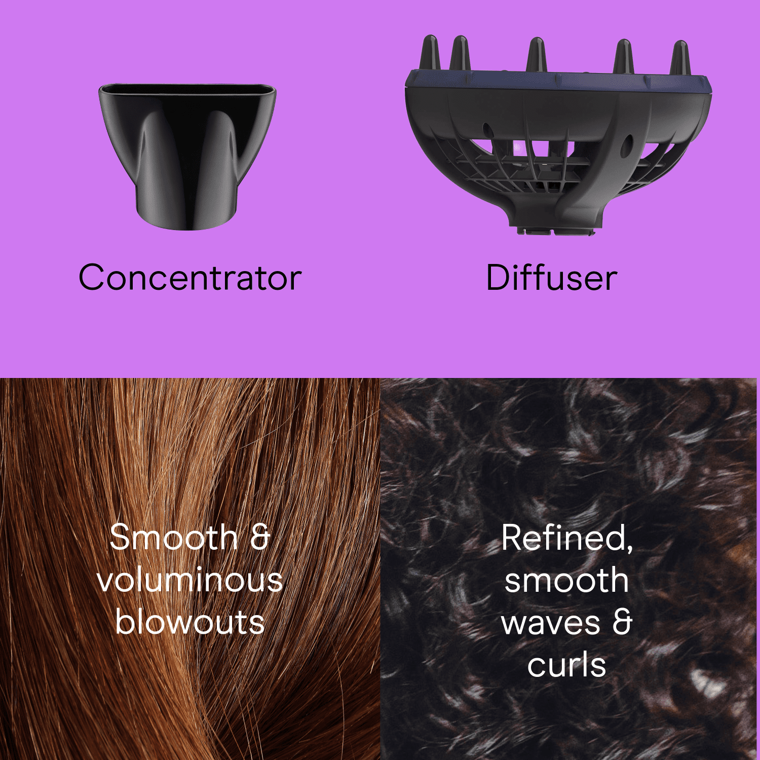 INFINITI PRO CONAIR Natural Texture Hair Dryer, Adjustable Diffuser and Concentrator
