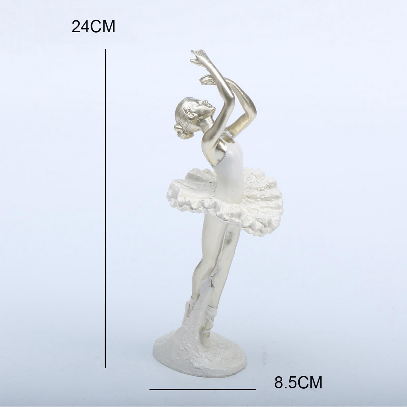 CarpNettore Peacock Ballerina Sculpture Figurine Decorative Garden Ornament Crafts Statue for Home Bedroom Yard Modern Dancing Girl Art Entrance