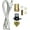 Gold, variant on Creative Hobbies Basic Lamp Wiring Kit with Push Through Socket & Matching Cord