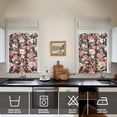 thumbnail image 4 of Pioneer Kitchen Curtains and Valance Set 36 Inch Tier Vintage Floral Rose Print 3 Pieces Set Dining Room Small Curtain Drapes Cafe Curtains Valance for Home Decor Rod Pocket, 4 of 6