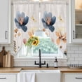 thumbnail image 6 of Spring Summer Wildflowers Swag Curtains for Kitchen/Bedroom/Living Room, Farmhouse Retro Floral Botanical Scalloped Curtains 63 Inch Long, Window Swag Topper Curtains Valances 2 Panels Set 36"x63", 6 of 8