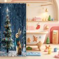 thumbnail image 3 of Manfei Happy Christmas Shower Curtain 72Wx72L,Cute Reindeer Bathroom Curtain, 3 of 5