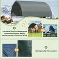thumbnail image 5 of Mellcom 10'x10' Corral Shelter, Heavy Duty Round Style Canopy, Waterproof and UV Resistant Cover for Agricultural Storage,Gray, 5 of 8