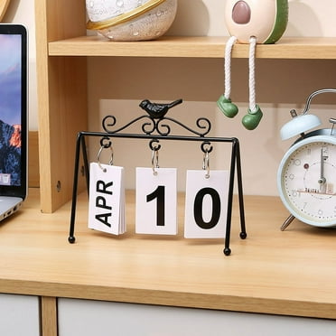 Bird Calendar Decor Office Calendar Standing Calendar Daily Desktop Calendar Desk Calendar Table Calendar,Black