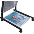 thumbnail image 4 of floor standing magazine rack Brochure Display Stand with 4 wheels and 6 layers for reception rooms or offices, 4 of 4