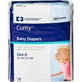 thumbnail image 3 of Curity Unisex Baby Diapers, Wings, Size 6, 2X-Large Over 35 lbs package quantity: 18 Count, 3 of 4
