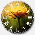 thumbnail image 1 of DesignArt Large Yellow Flower in Spotlight Large Wall Clock, 1 of 2