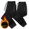 thumbnail image 4 of Pantalones de hombre con tobillo atado, pantalones casuales de otoño e invierno, estilo coreano, pantalones deportivos de hombre con cremallera amarilla gruesa y forro polar de talla grande, 4 of 6