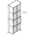 thumbnail image 2 of 72.4" Tall Freestanding Wooden Pantry - 8 Doors, 4 Shelves - Vintage Design for Living, Kitchen, Dining & Office in Black, 2 of 7