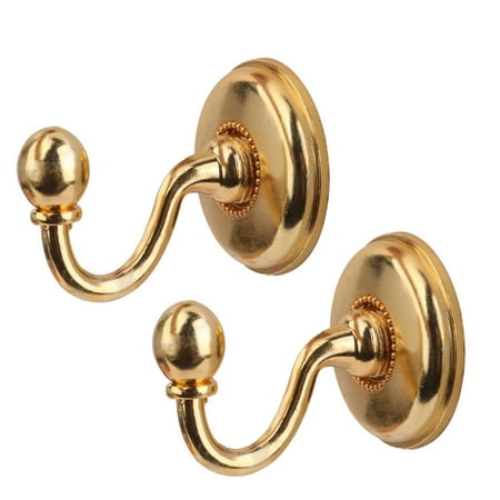 2x Metal Curtain Holdback Wall Tie Back Hooks Hanger Holder Window