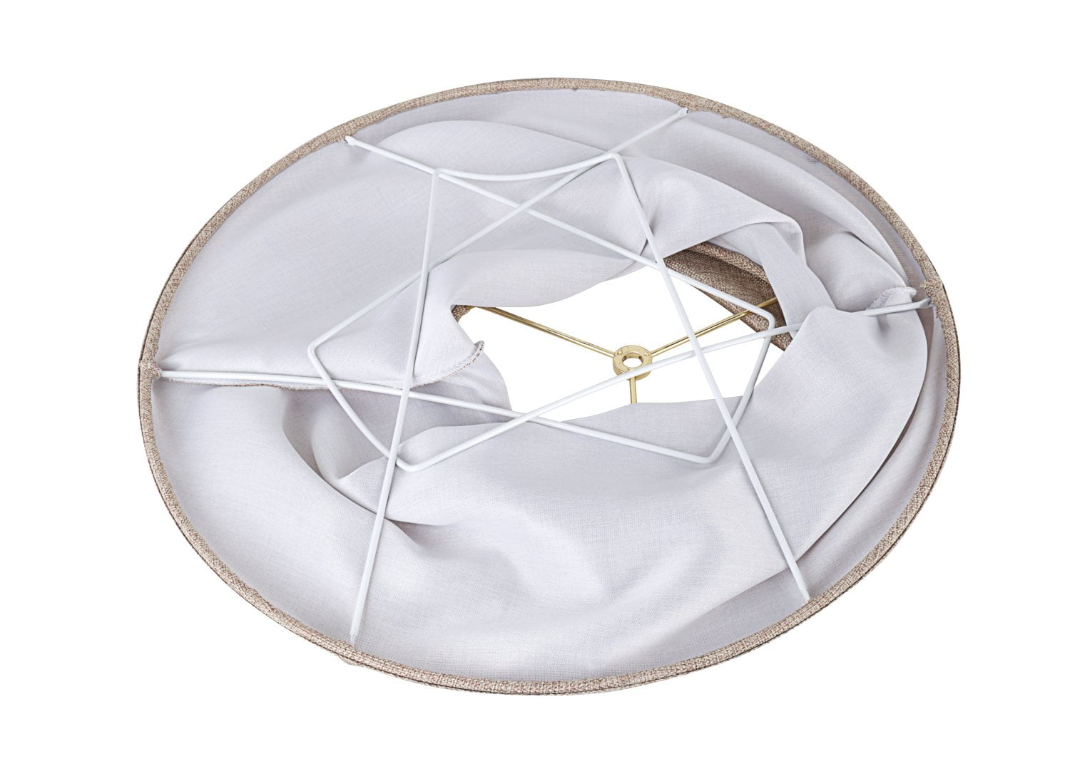 Aspen Creative 38001 Transitional Bell Shaped Collapsible Spider Construction Lamp Shade in Natural, 18" wide (9" x 18" x 13")