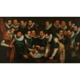 thumbnail image 2 of Jan Tengnagel 24x16 Black Ornate Framed Double Matted Museum Art Print Titled: Officers and Other Civic Guardsmen of the Xith District of Amsterdam, Under the Command of Captain Ge, 2 of 5
