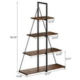 thumbnail image 2 of ChaoLink Librero escalera de 4 niveles, estantería en forma de A, estantes de madera, organizador para exhibición, mueble de almacenamiento para libros, 2 of 7