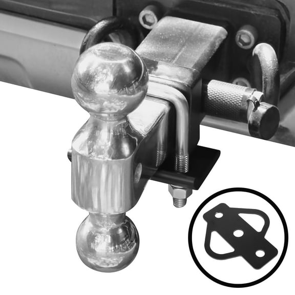 BALAHAPY 1 Set Metal Trailer Hitch Adapter for Garden Tractor Flat Towing with Bolt Receiver Hitch 6.4x5.5x0.2in