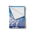 thumbnail image 2 of Saying Soft Flannel Fleece Throw Blanket, This is My Happy Place Typography on Ocean Horizon with Sky and Sandy Beach Print, Cozy Plush for Indoor and Outdoor Use, 50" x 60", Multicolor, by Ambesonne, 2 of 5