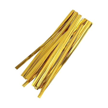 LEORX 5Pcs Bread Bag with Tie for Party present Packaging in Golden Color