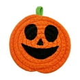 thumbnail image 2 of Fwttom Halloween Coasters, Halloween Decorations Hand-woven Drink Coasters Pumpkin Cotton Rope Place mats Cup Coasters for Desktop Protection, Halloween Thanksgiving Theme Party Decor, 2 of 6