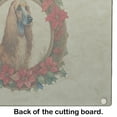 thumbnail image 3 of Afghan Hound Christmas Flowers Glass Cutting Board 12 in x 15 in, 3 of 5