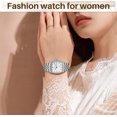 thumbnail image 3 of SKMEI Watch for Women Quartz Rectangular Fashion Watches Waterproof Easy to Read Ladies Wrist Watches Stainless Steel Womens Watch, 3 of 8