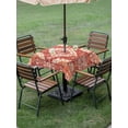 thumbnail image 5 of Square Outdoor Tablecloth with Umbrella Hole Burnt Orange Boho Outside Table Cloth Waterproof Patio Table Cover Ethnic Geometric Southwest Zipper Tablecloths for Picnic Party Camping 60x60 Inch, 5 of 8