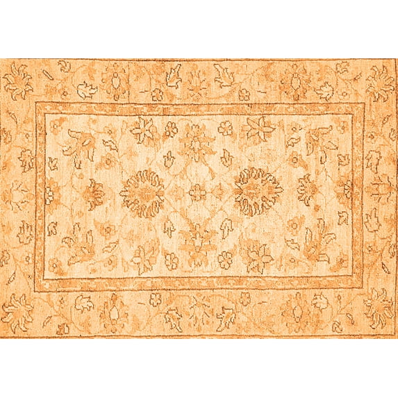 Ahgly Company Indoor Rectangle Oriental Orange Traditional Area Rugs, 3' x 5'