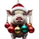thumbnail image 2 of onlyliua ¡ ¡Promoción de Temporada! Colgante Navideño de Acrílico con Forma de Cerdo y Coche Plano para Árbol de Navidad., 2 of 3