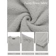 thumbnail image 5 of Women's 2 Piece Outfits Fuzzy Fleece Pajama Set Long Sleeve Top Wide Leg Pants Loungewear, 5 of 17