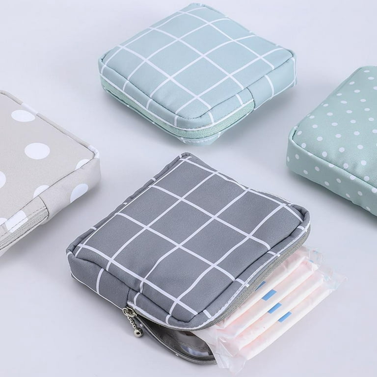 RYGRZJ Tampon Case Sanitary Pad Pouch Mini Folding Women Cute Bag for  Gaskets Napkin Case Organizer 2021 Pad Storage New Sanitary Pouch D8S5 