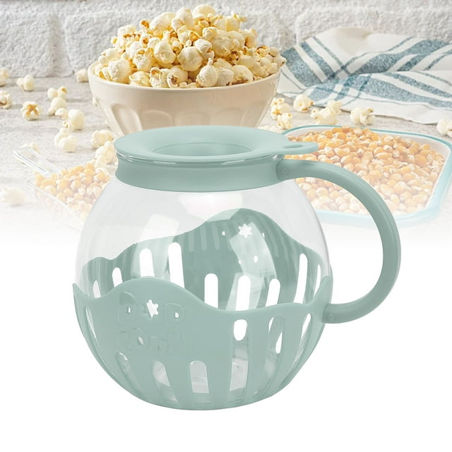 Popper De Palomitas De Maíz Para Microondas De Vidrio, Tarro De Palomitas De Maíz Para Microondas Fácil De Usar Para Fiesta De Juegos De Cine
