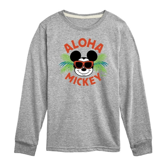 Disney - Aloha Mickey - Toddler & Youth Long Sleeve Graphic T-Shirt